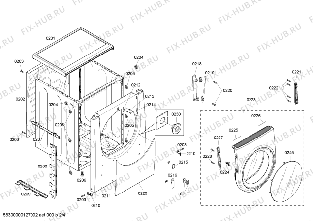 Взрыв-схема сушильной машины Bosch WTMC8321US Nexxt 800 Series - Схема узла 02