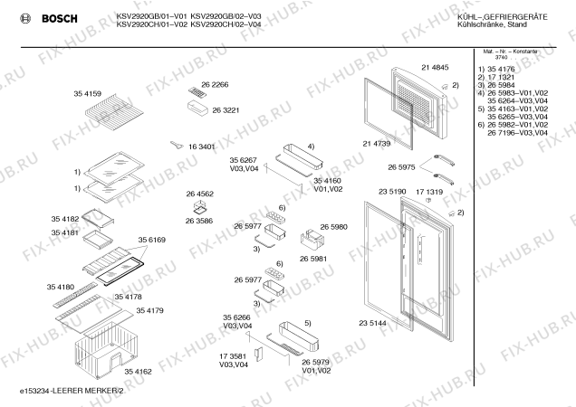 Схема №1 KSV2905IE с изображением Дверь для холодильной камеры Bosch 00235190