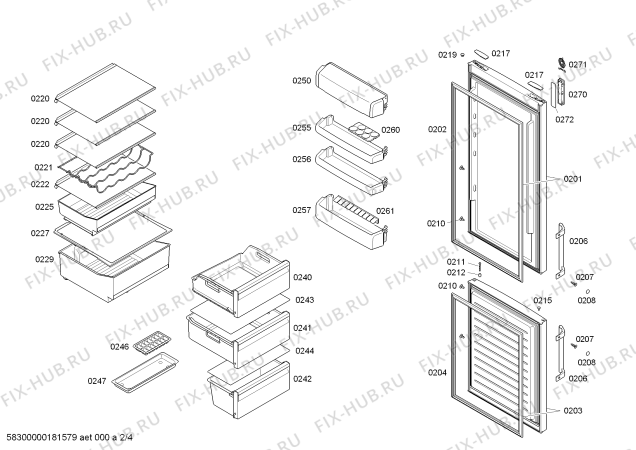 Схема №1 3KF6865X с изображением Дверь для холодильника Bosch 00714320