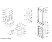Схема №1 3KF6865X с изображением Дверь для холодильника Bosch 00714320