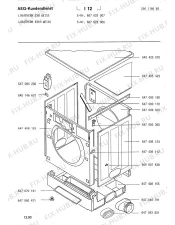 Взрыв-схема стиральной машины Aeg LTH338 W - Схема узла Section1