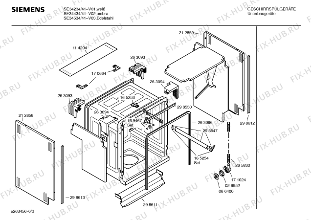 Схема №1 SE53732 с изображением Инструкция по эксплуатации для электропосудомоечной машины Siemens 00580832
