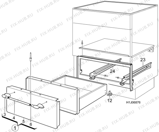 Взрыв-схема комплектующей Aeg 1010V-W - Схема узла H10 Storage/Warming