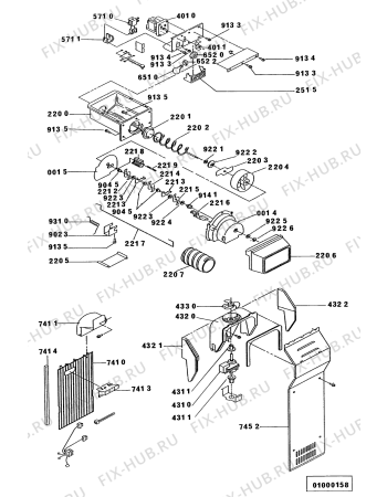 Схема №1 3XARG486WP00 ARG 486/WP с изображением Мини-ручка для холодильника Whirlpool 481946238658