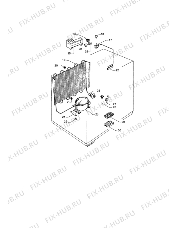 Взрыв-схема холодильника Electrolux EC286S - Схема узла Section 3