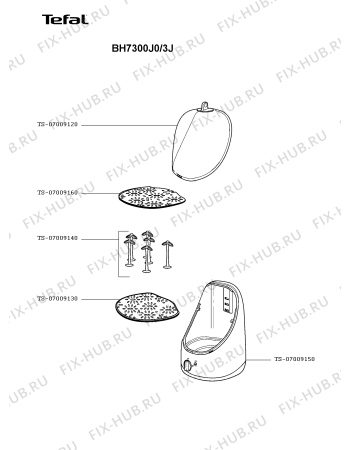 Схема №1 BH7300J0/3J с изображением Держатель для детских весов и аксессуаров Tefal TS-07009160