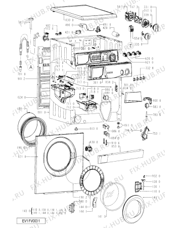 Схема №1 FL 5053 с изображением Обшивка для стиральной машины Whirlpool 481245212491