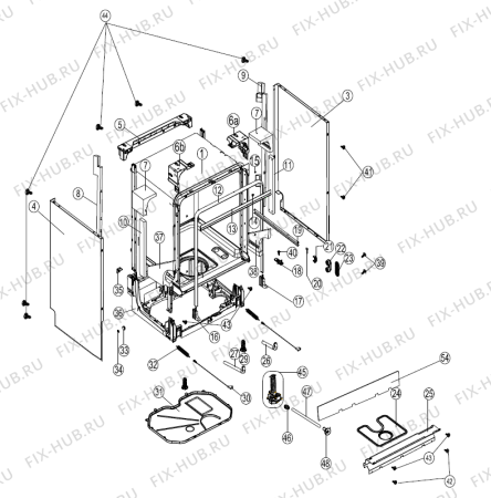 Взрыв-схема посудомоечной машины Gorenje GU8225W(388430, UNPT21T1) - Схема узла 08