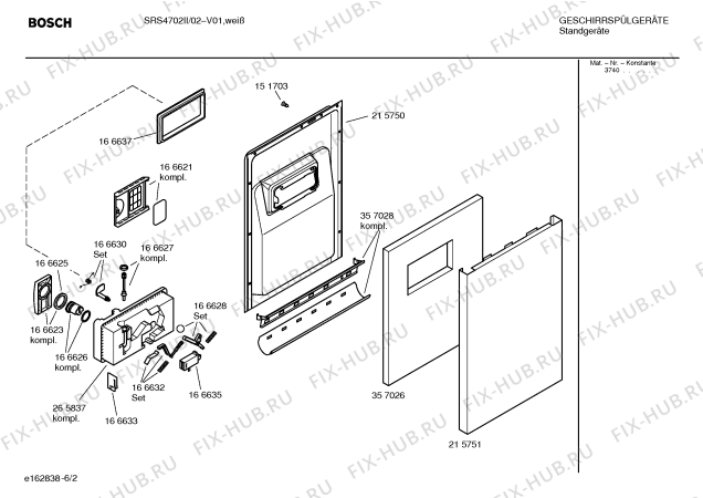 Схема №3 SRS5602 с изображением Инструкция по эксплуатации для посудомойки Bosch 00525143