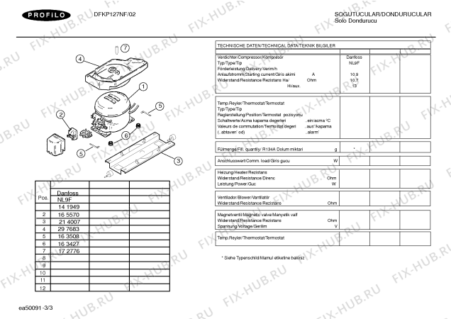 Схема №1 DFKP125NF с изображением Инструкция по эксплуатации для холодильной камеры Bosch 00580864
