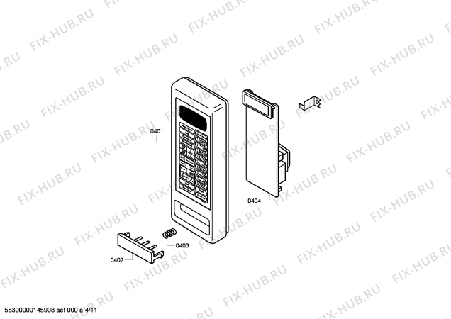 Схема №2 PODM301 с изображением Интерфейс для духового шкафа Bosch 00681218