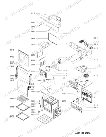 Схема №1 AKP 276/IX с изображением Дверка для электропечи Whirlpool 481010658195