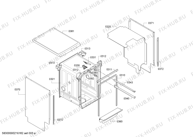 Взрыв-схема посудомоечной машины Bosch SPS25FW14R, SilencePlus, Serie 2, Made in Germany - Схема узла 04