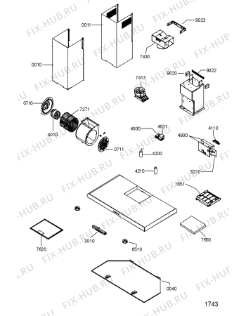 Схема №1 DBR 5890 AL с изображением Панель для вентиляции Whirlpool 481248058352