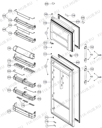 Схема №1 NRF7180AW (380210, HZZS44764) с изображением Дверца для холодильной камеры Gorenje 464254