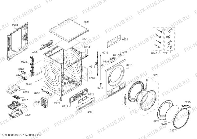 Схема №1 WVH2847XEP Wash+Dry 7/4 с изображением Панель управления для стиралки Bosch 11007526