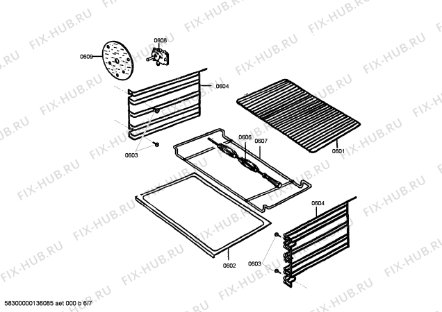 Схема №2 HG19651NE с изображением Противень для плиты (духовки) Siemens 00682415