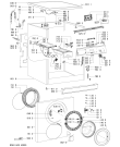 Схема №1 WAK 7308 с изображением Модуль (плата) для стиралки Whirlpool 481221470755
