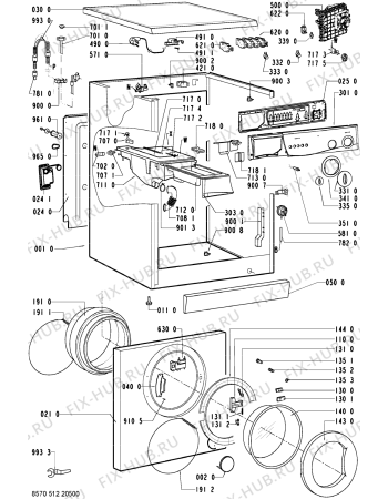 Схема №1 MAGIC 1200 с изображением Обшивка для стиральной машины Whirlpool 481245213239
