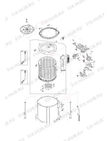Взрыв-схема плиты (духовки) Whirlpool WTL 900 WH - Схема узла