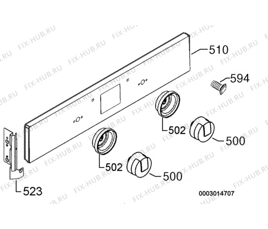 Взрыв-схема плиты (духовки) Electrolux EOB53001R - Схема узла Command panel 037