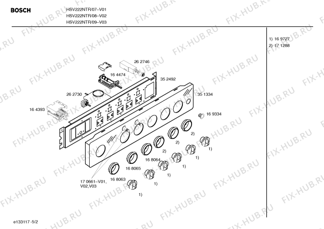 Схема №1 HSV212NTR с изображением Кольцо для духового шкафа Bosch 00168063