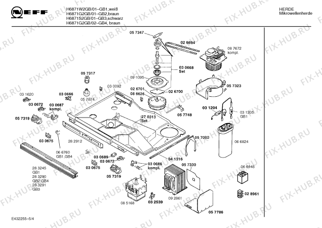 Схема №1 H6871S2 JOKER 771 B с изображением Модуль для микроволновки Bosch 00093535