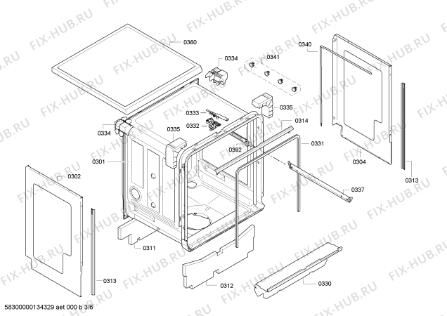 Схема №2 SMS99T99 с изображением Столешница для посудомоечной машины Bosch 00682722