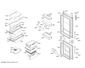 Схема №1 KGN36AI22 с изображением Дверь морозильной камеры для холодильной камеры Siemens 00714036
