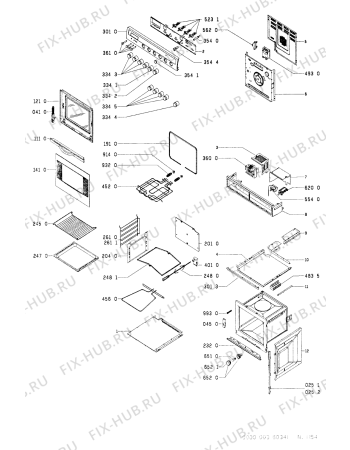 Схема №1 AKP750/AV/01 с изображением Клавиша для плиты (духовки) Whirlpool 481941128977
