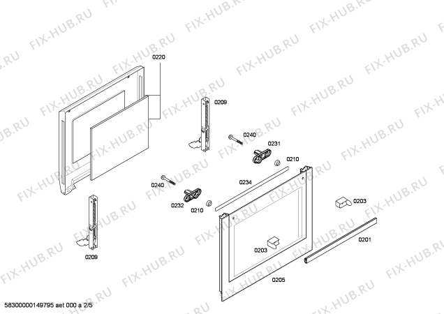 Взрыв-схема плиты (духовки) Bosch HEV43S351 Horno.BO.poliv.2d.B3.E0_CIF.pt_bsc.inox - Схема узла 02