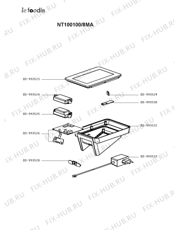 Схема №1 NT100100/8MA с изображением Запчасть для атрибута Seb SS-993526