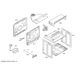 Схема №2 HBN100521E с изображением Передняя часть корпуса для духового шкафа Bosch 00662351