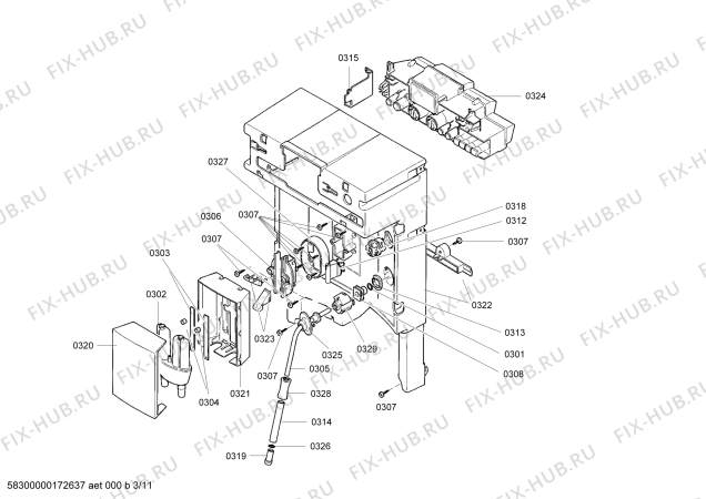 Схема №2 CM210710 Gaggenau с изображением Планка для электрокофеварки Bosch 00675820