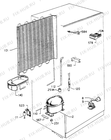Взрыв-схема холодильника Juno JKG7471 - Схема узла Functional parts