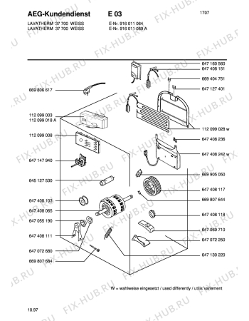 Взрыв-схема стиральной машины Aeg LTH37700 - Схема узла Electrical equipment