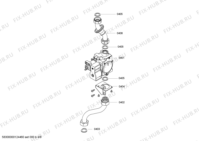 Схема №1 B1RDW2422H с изображением Труба для электроводонагревателя Bosch 00643830