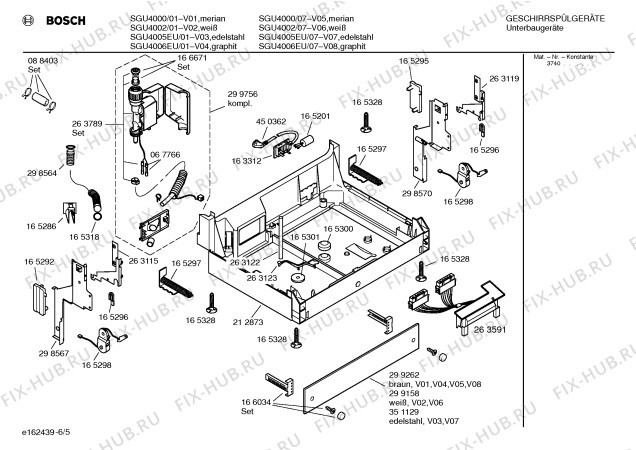 Взрыв-схема посудомоечной машины Bosch SGU4002 - Схема узла 05