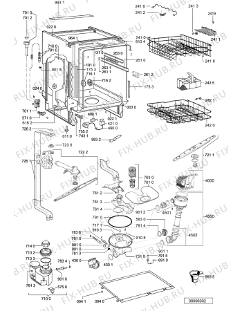 Схема №1 ADG 6340/ 1 NB с изображением Панель управления для посудомойки Whirlpool 481245372865