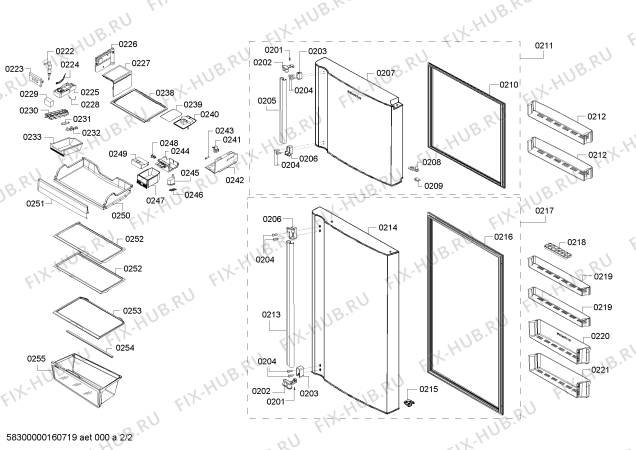 Схема №1 KD62NAI10J с изображением Ручка двери для холодильника Siemens 00625251