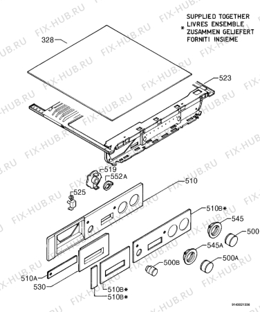 Взрыв-схема стиральной машины Zanussi WI1018N - Схема узла Command panel 037