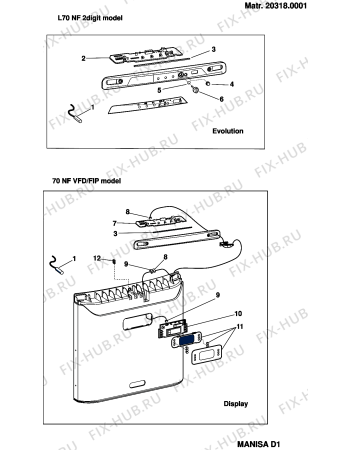 Взрыв-схема холодильника Ariston MTB4551NFFR (F027870) - Схема узла