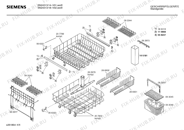 Схема №1 SN24313 с изображением Переключатель для посудомойки Siemens 00159780