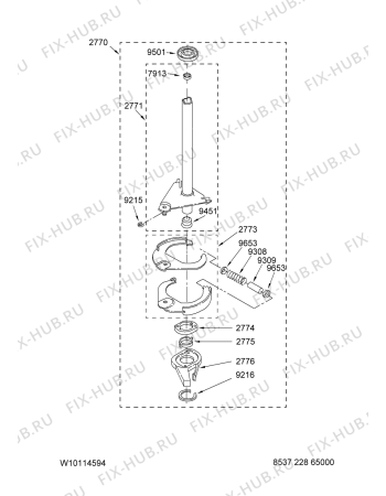 Схема №4 3UATW4605TQ с изображением Зажим для стиралки Whirlpool 481249268139