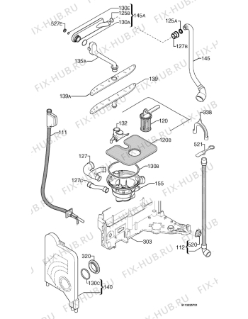 Взрыв-схема посудомоечной машины Privileg 122304_11054 - Схема узла Hydraulic System 272