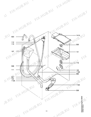 Взрыв-схема стиральной машины Aeg LAVCONTROL-W - Схема узла Water equipment