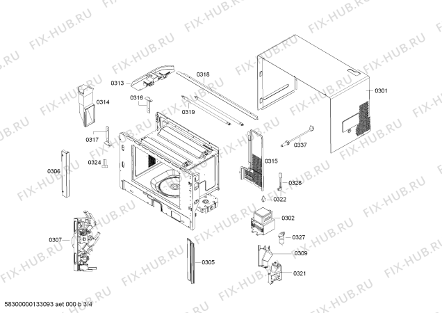 Схема №1 HF25M661 с изображением Переключатель для духового шкафа Siemens 00607876