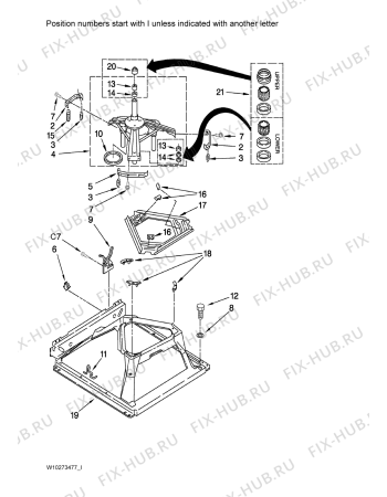 Схема №2 YMET3800TW2 с изображением Проводка для стиралки Whirlpool 480113100388