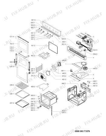 Схема №1 AKZ648/IX с изображением Панель для плиты (духовки) Whirlpool 480121103559