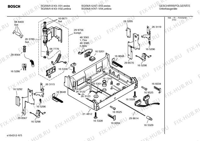 Схема №4 SGI56A14 с изображением Инструкция по эксплуатации для посудомоечной машины Bosch 00588756